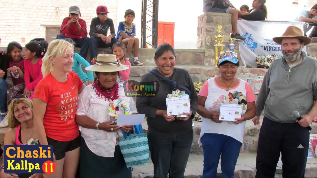 Una de las graciosas fotos de la premiación de la Chaski Kallpa 11: categoría caminantes, durante la premiación de la Chaski Kallpa 11.