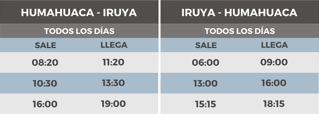 Cómo llegar a Iruya en ómnibus, horarios de Transporte Iruya 2022.