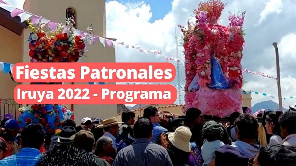 Fiestas Patronales Iruya 2022, la Virgen del Rosario sale de la Iglesia