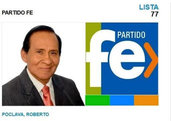 El departamento Iruya elige diputado: candidato Roberto Poclava (Partido Fe).