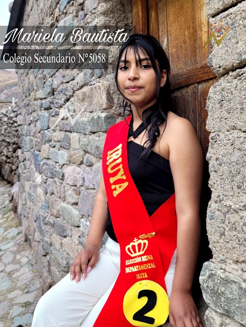 Mariela Bautista, candidata N° 2 en la elección de la Reina Departamental Iruya 2025.